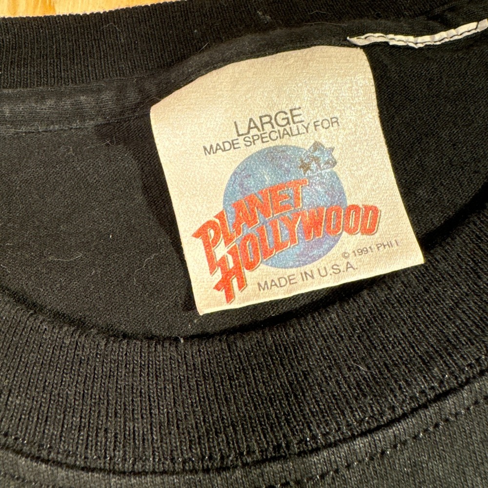 Planet Hollywood Men's Toronto Black Graphic Souvenir Tee Shirt Size L - Picture 2 of 5